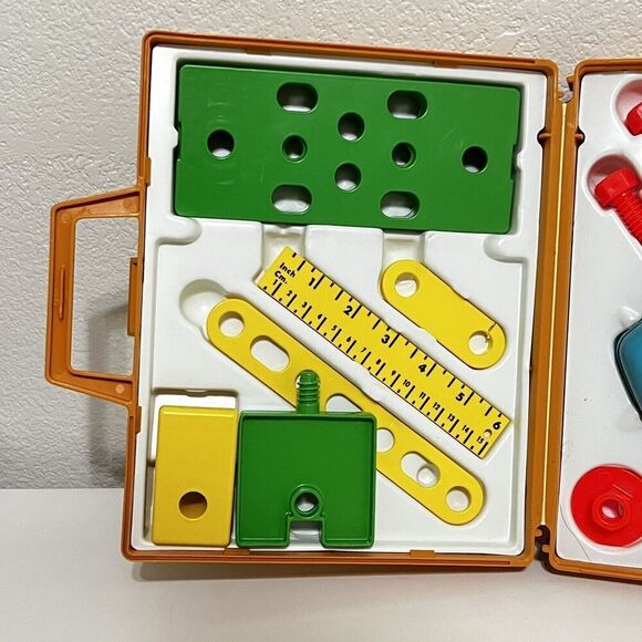 Vintage Fisher Price Tool Kit Playset Carrying Case 1977 NOT COMPLETE - Picture 2 of 13